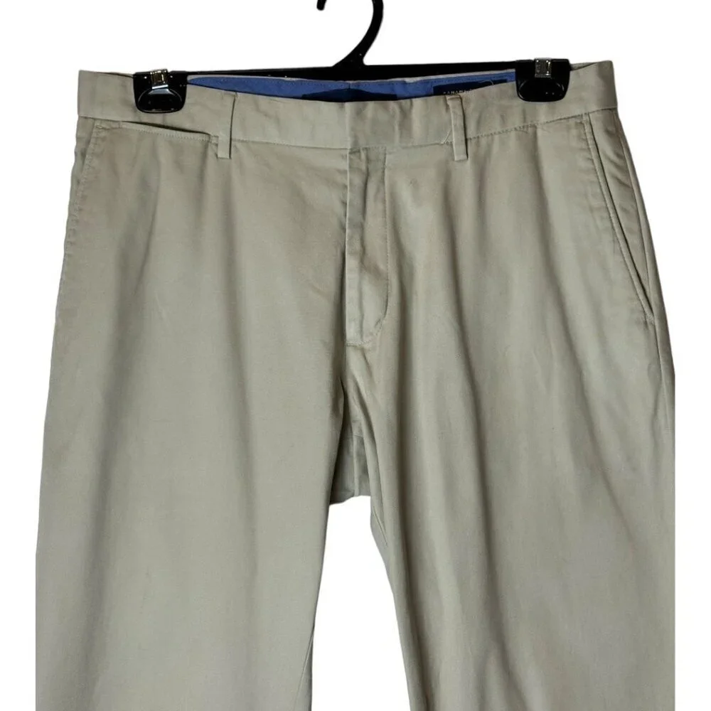 Banana Republic Pants Men 33 X 30 Natural Stone Aiden Classic Fit Straight Chino